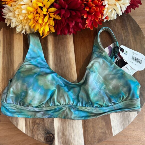 prAna Womens Mallorca Swim Bikini Top SMALL in MIRAGE UPF 50+ - Picture 1 of 6